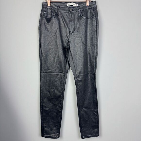 REBECCA MINKOFF | NEW Black Coated Sparkle Skinny Jeans Women’s Size 6 & 8 - Picture 3 of 13